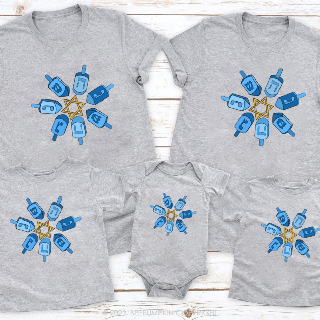 Hanukkah Dreidel Snowflakes Are Flying to the World T-Shirts
