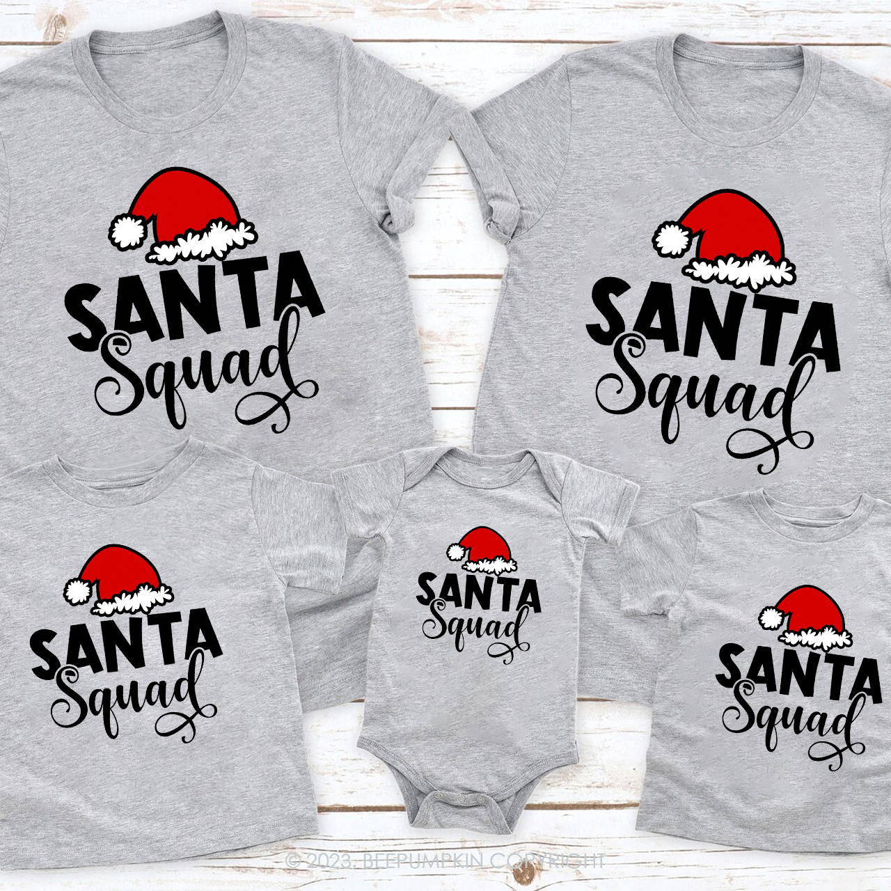 Santa Squad Funny Christmas Matching Shirts