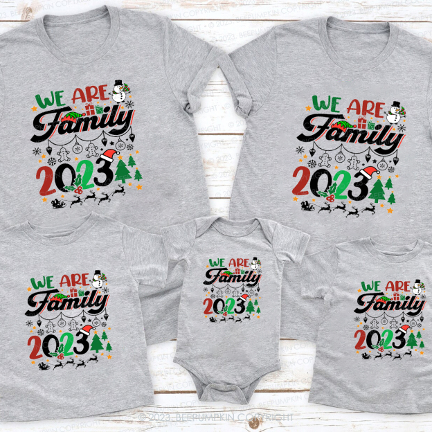 Colorful Christmas Carnival Party Family Matching Shirts