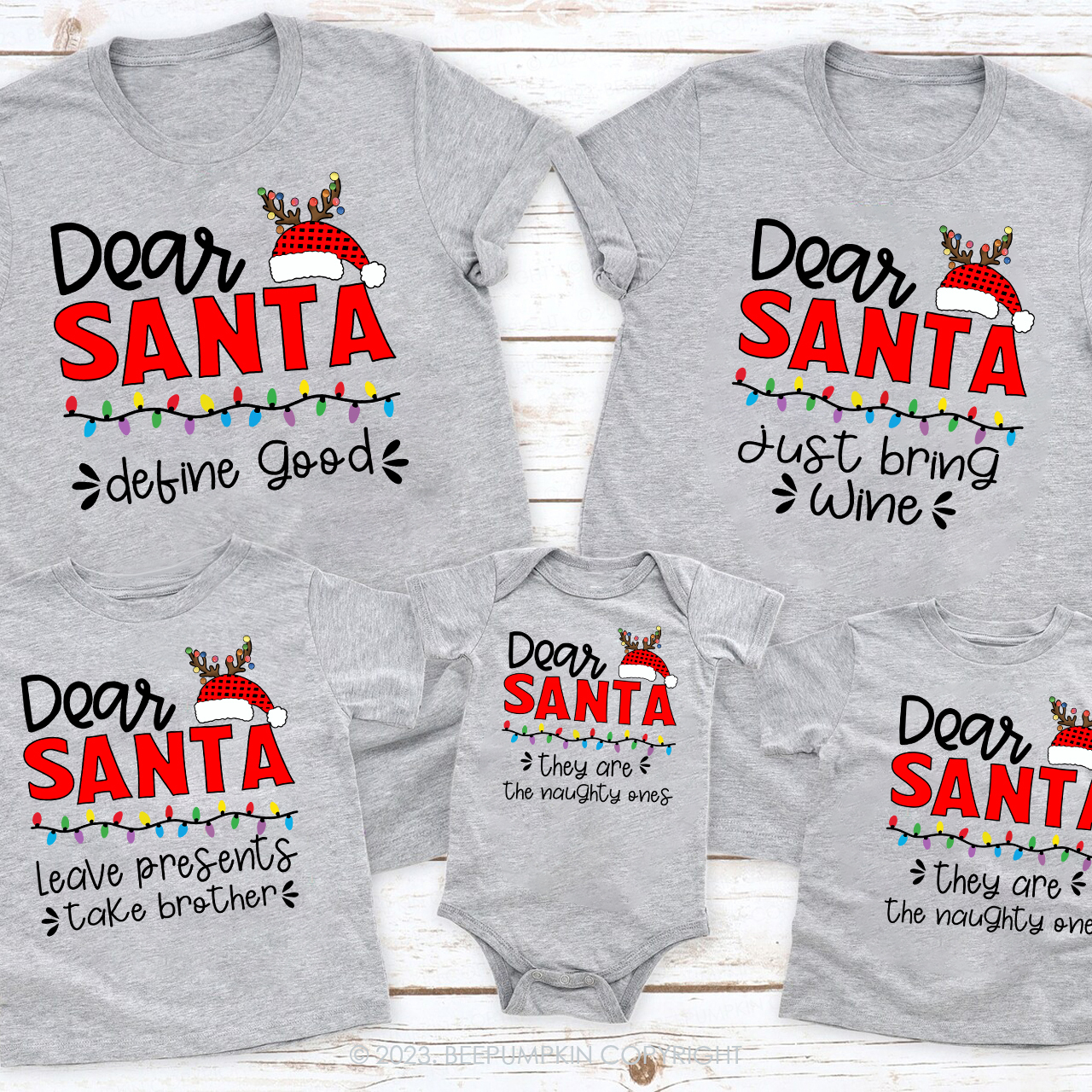 Dear Santa Buffalo Plaid Christmas Matching Shirt For Family Beepumpkin