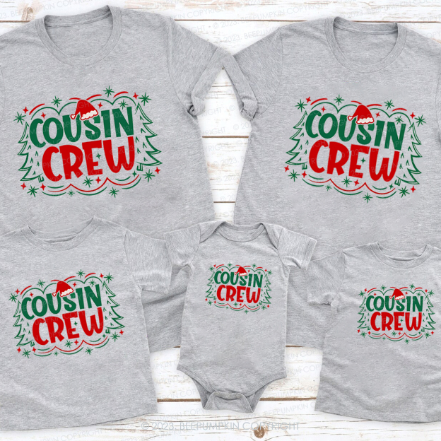 Christmas Cousin Crew Fireworks in Full Bloom Matching Shirts