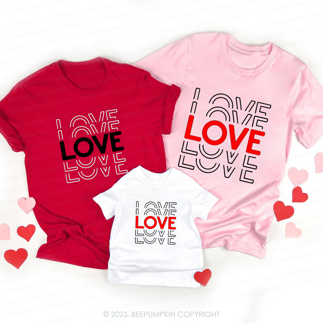 Valentine  Love Cannot be Fully Expressed in Words Family Matching Shirts