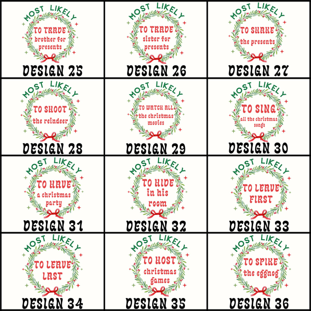 Custom Florals Design Most Likely To Christmas Shirts