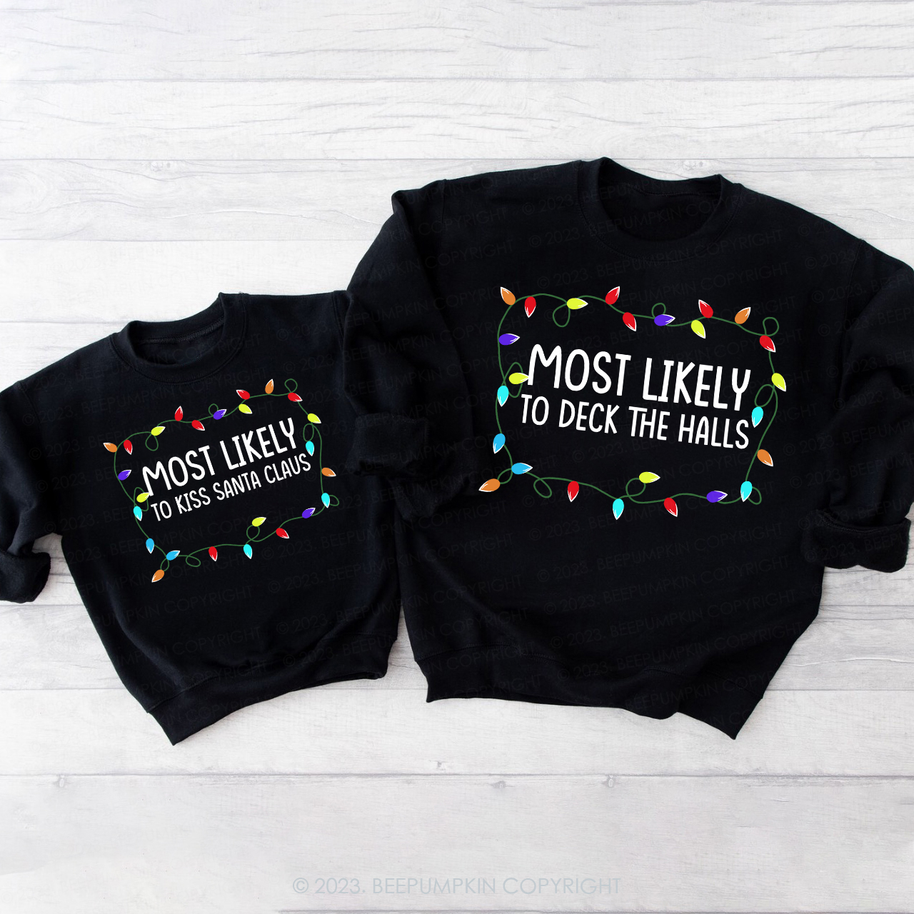 Most Likely To Christmas Funny Party Sweatshirts For Family