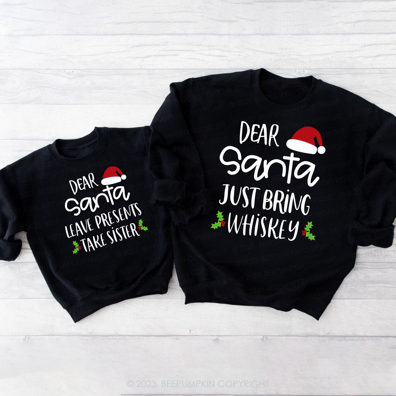 Personalized Dear Santa Matching Family Sweatshirts For Christmas Party