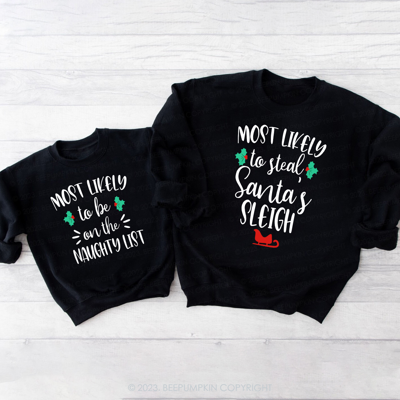 Most Likely to Get Lit Christmas Family Sweatshirts