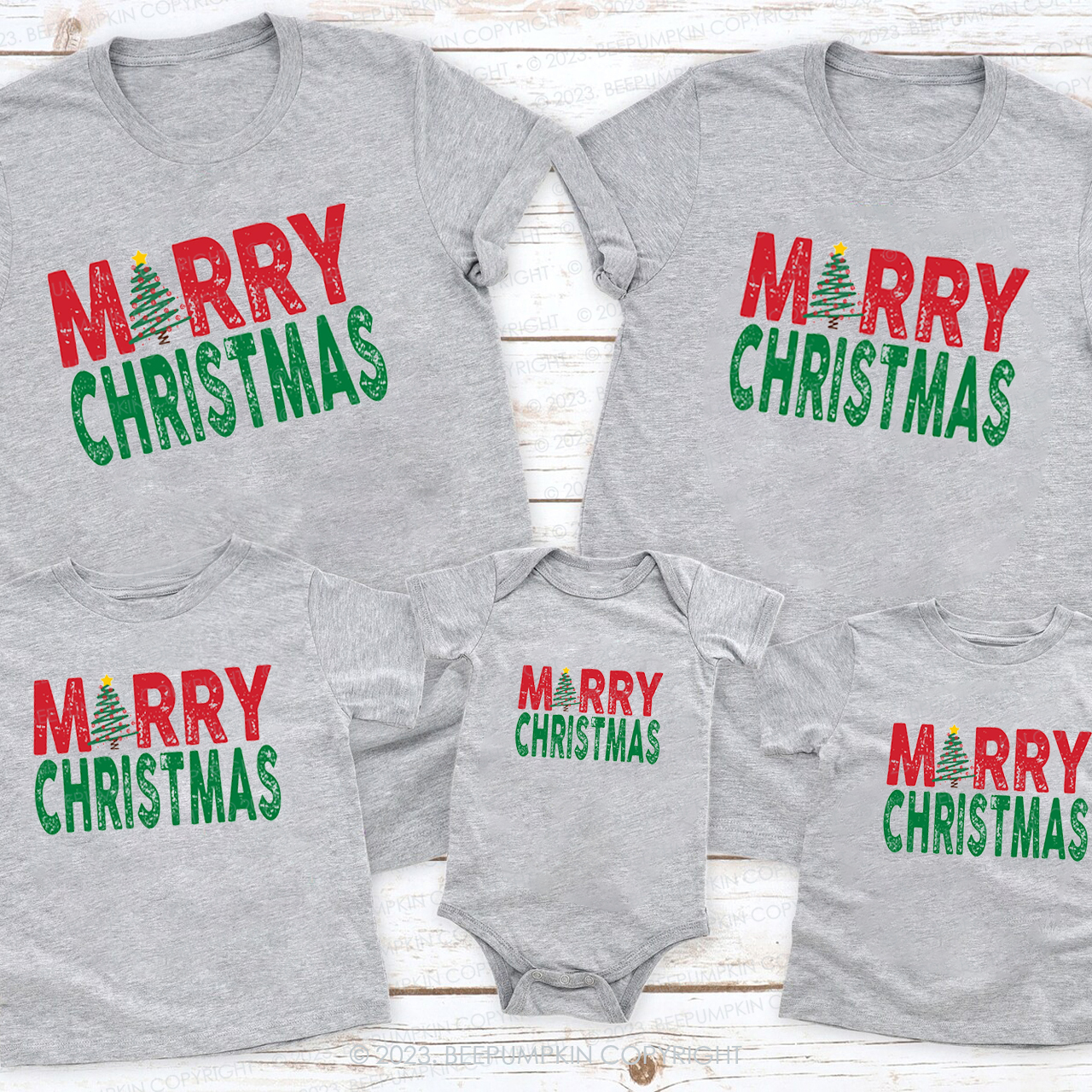 Classic Merry Christmas Family Matching Shirts