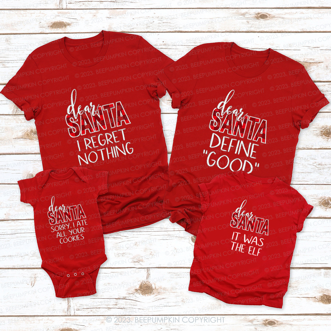 Personalized Dear Santa Define Good Matching Shirts