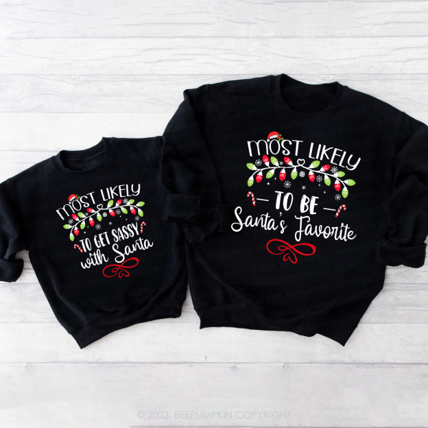 64 Quotes Most Likely And Custom Christmas Family Sweatshirts