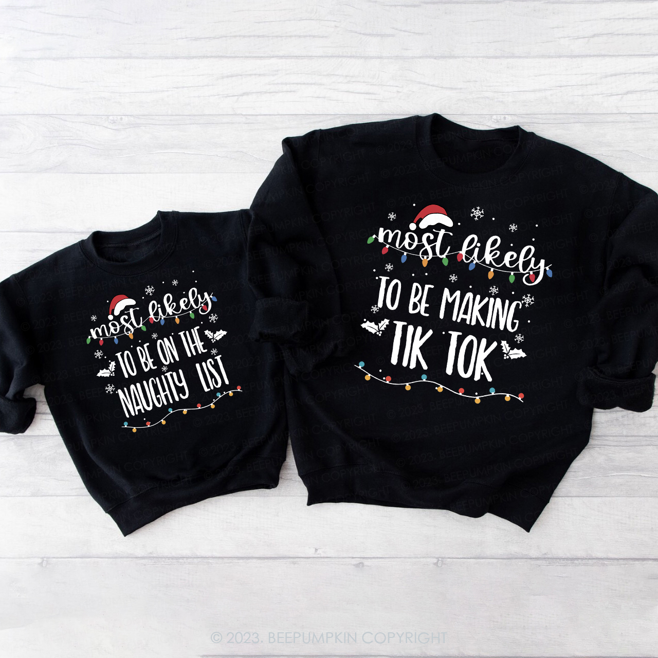 Funny Most Likely To Christmas Family Matching Sweatshirts
