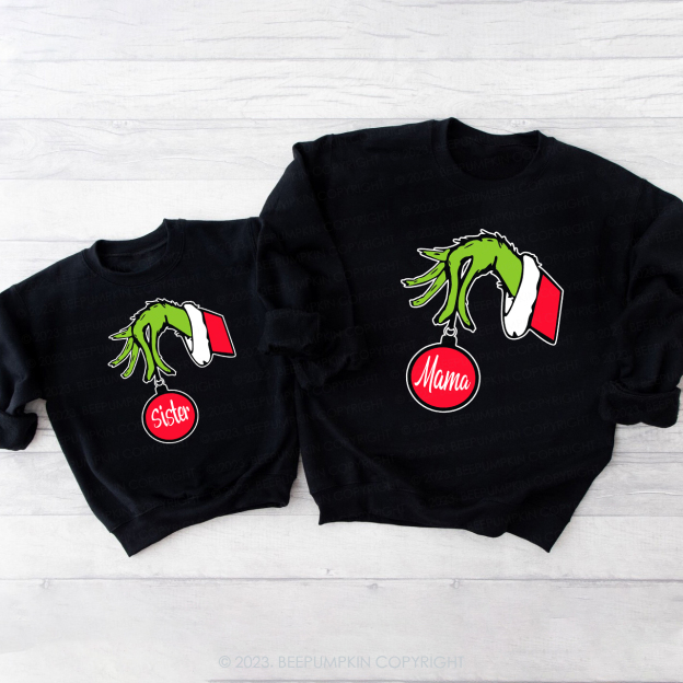 Red Bulb Christmas Family Matching Sweatshirts