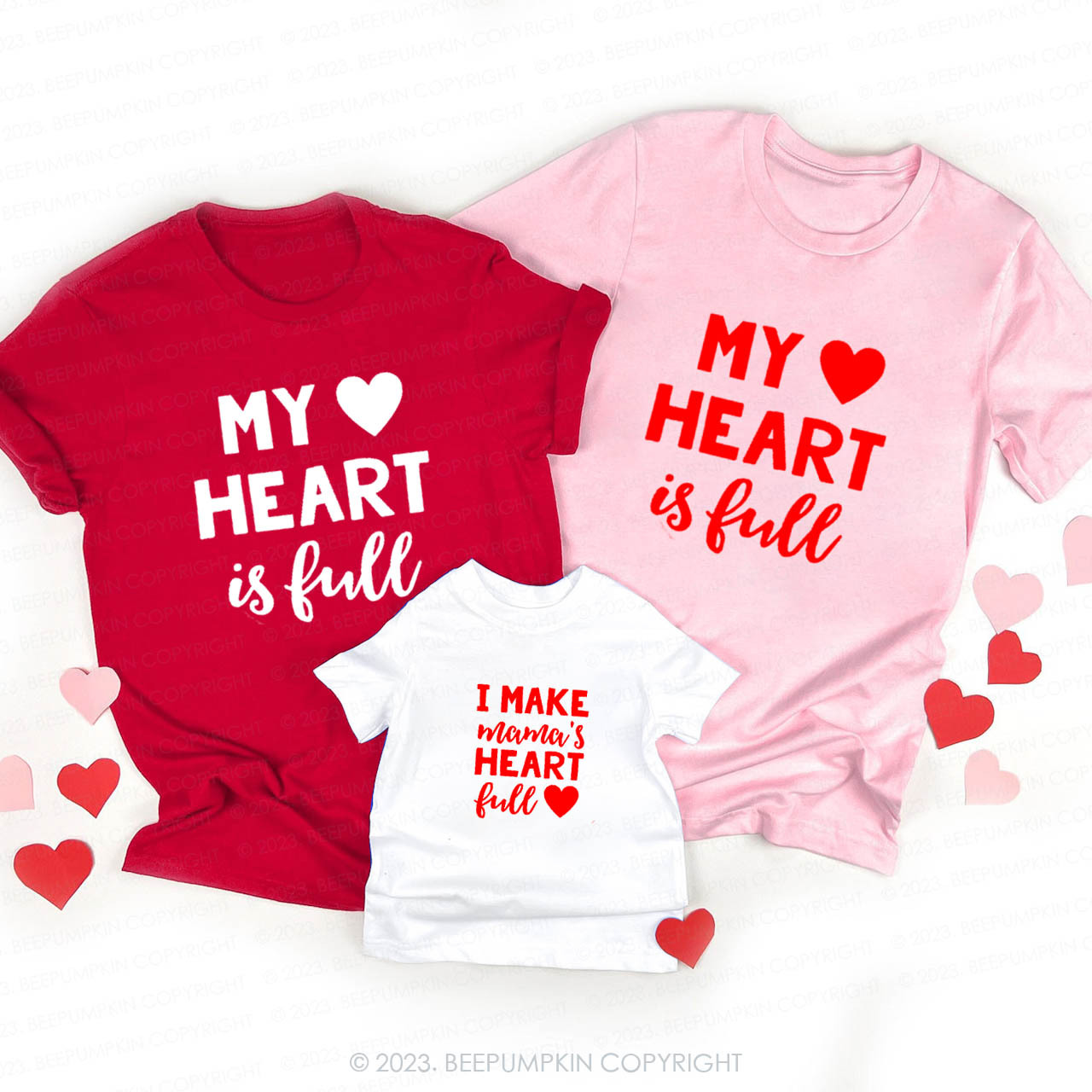We Make Mama’s Heart Full Valentines Day Family Matching Shirts
