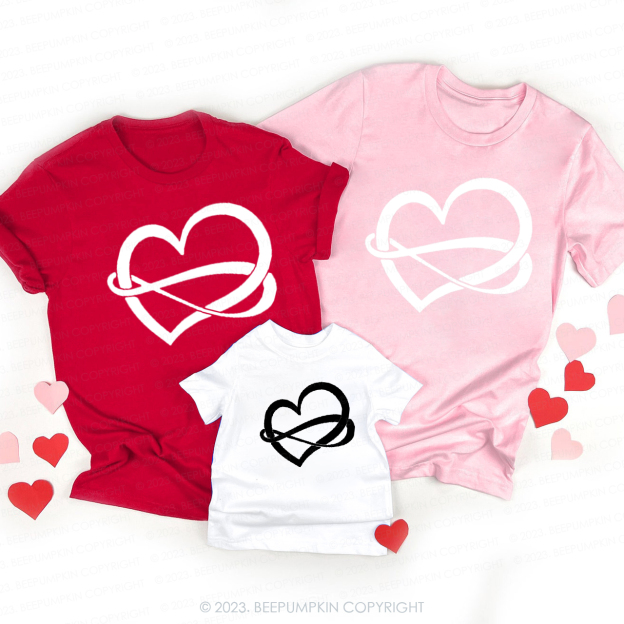 Möbius Strip Valentine Love Family Matching Shirts