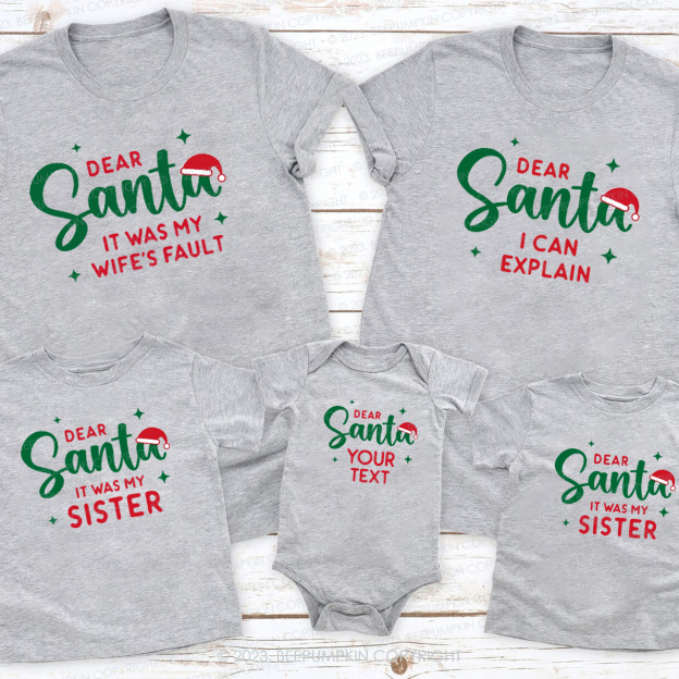 46 Quotes Dear Santa Christmas Family Matching Shirts