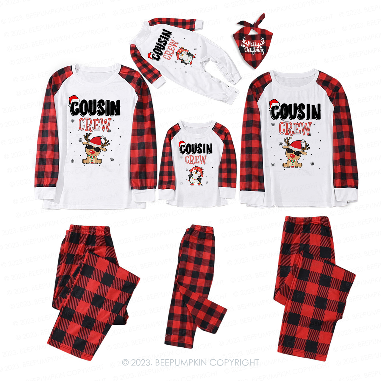 Christmas Cousin Crew Cartoon Pictures Matching Pajamas