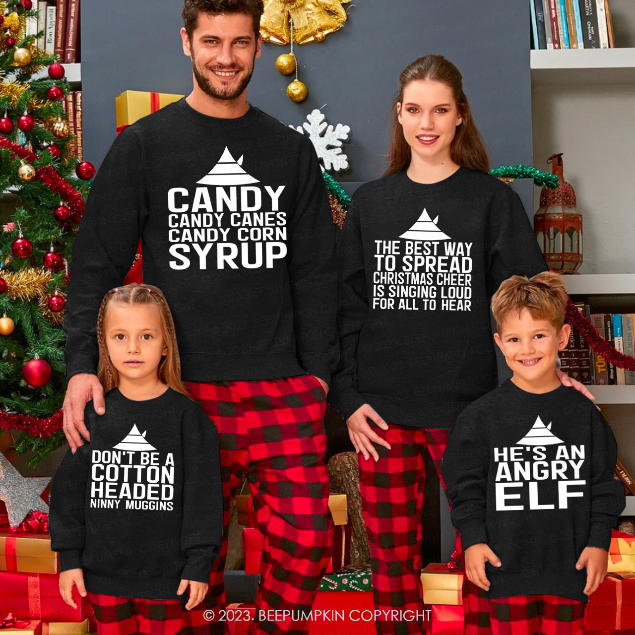 Christmas Elf Family Matching Sweatshirts