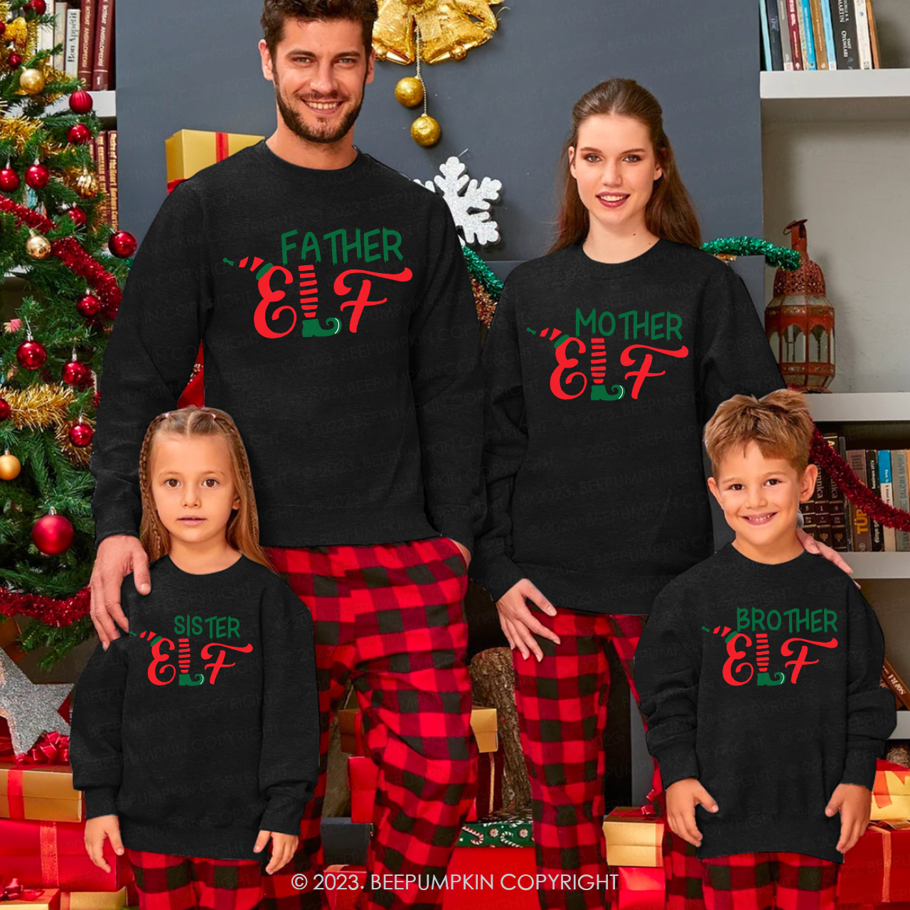 Personalized Matching Christmas ELF Sweatshirts