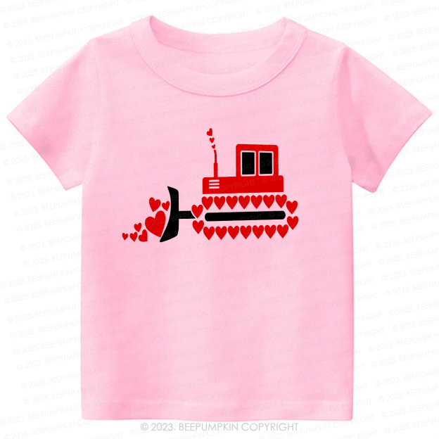 Valentine Tractor  Sending Love -Toddler Tees