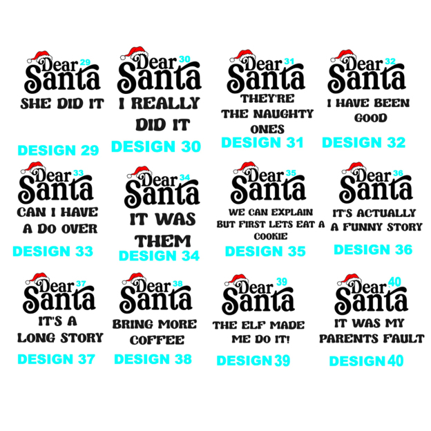 46 Quotes Dear Santa Christmas Family Matching Sweatshirts