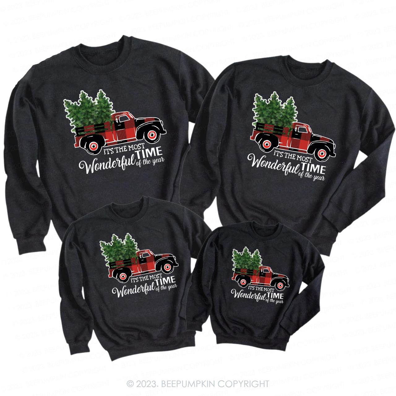 Most Wonderful Time Of The Year Christmas Family Sweatshirts