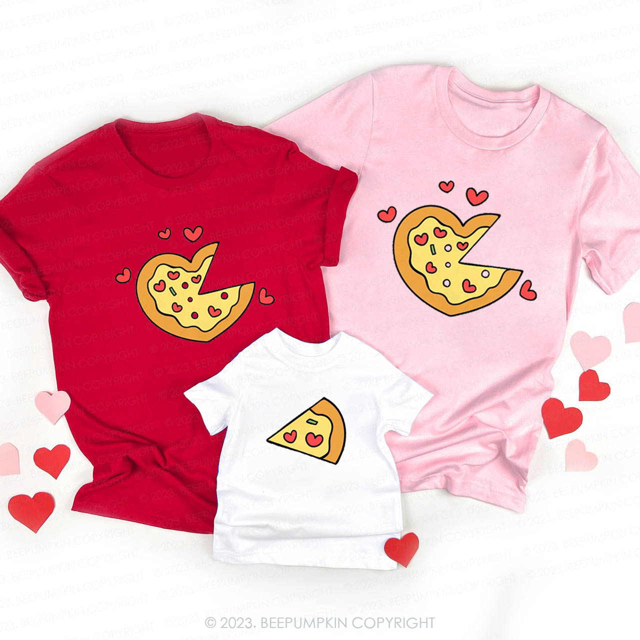 Pizza Couples Valentine Family Matching Shirts