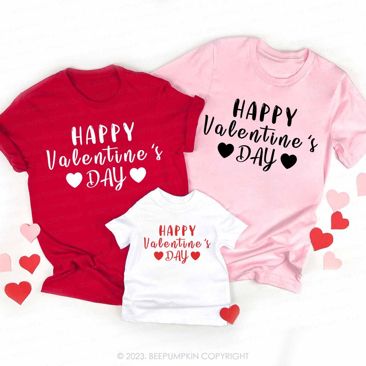 Happy Valentine's  Day Letter Family Matching Shirts