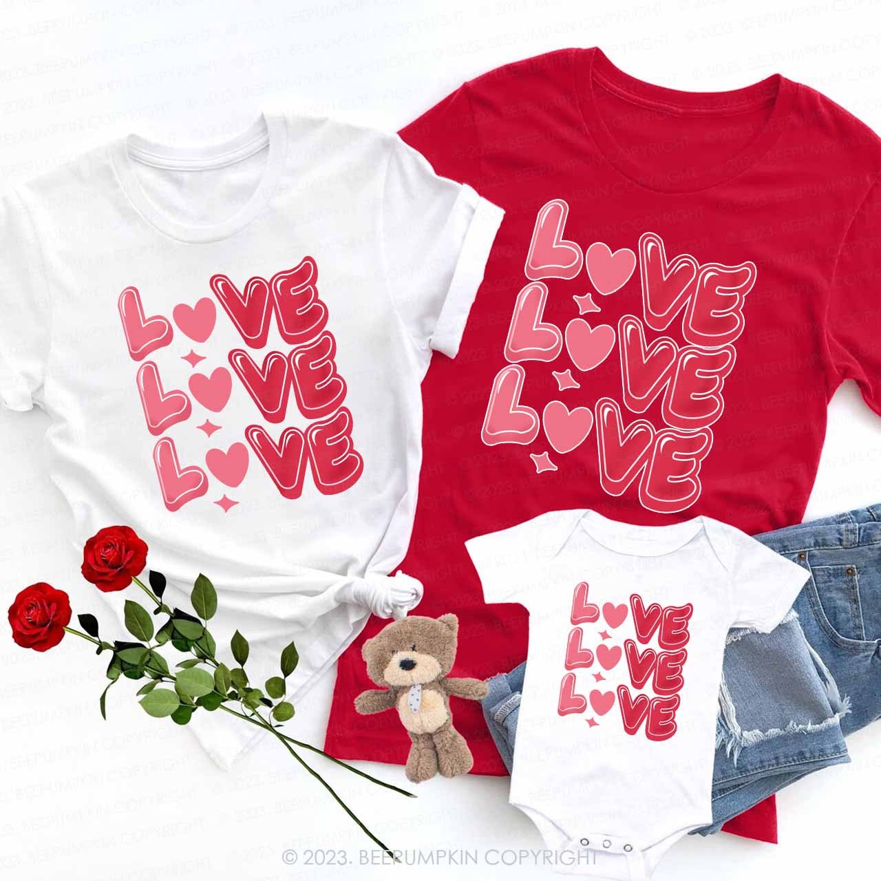 Sweet Love Valentine's Day Family Matching Shirts