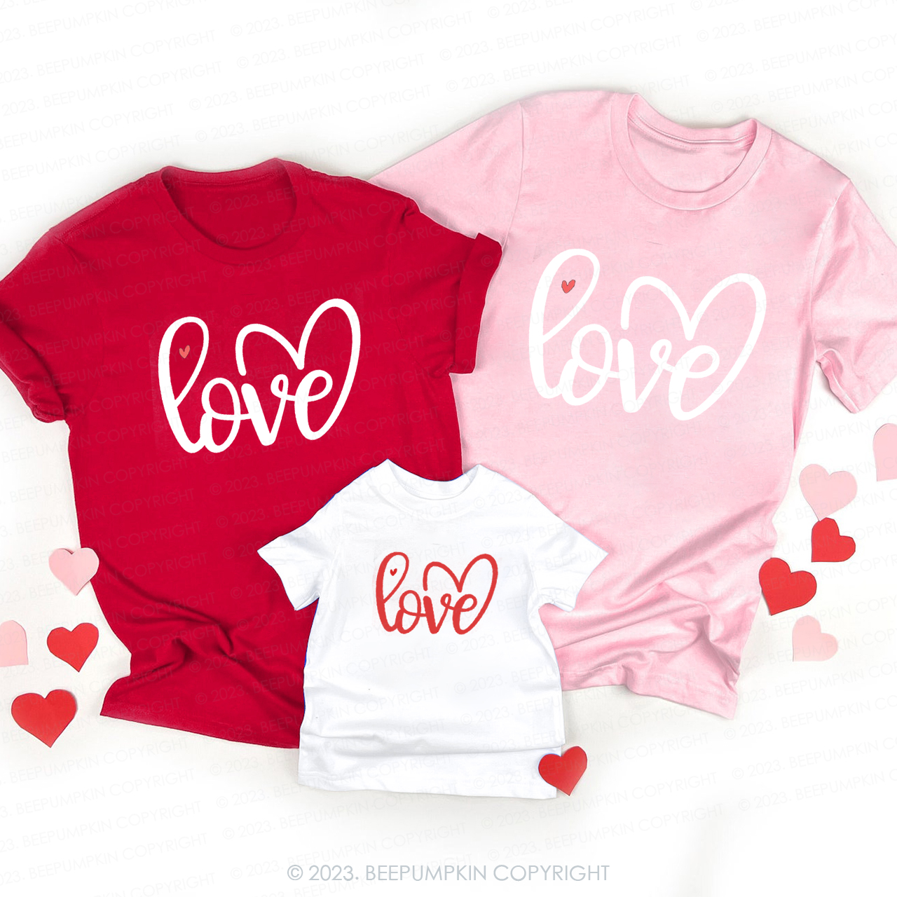 Love is a Circle Valentine's Day Family Matching Shirts