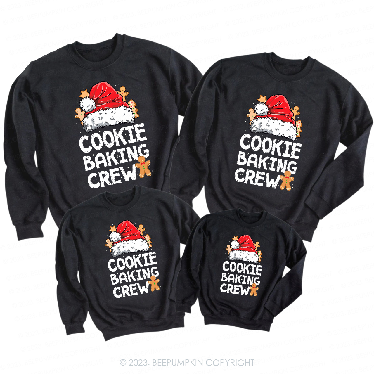 Love Christmas Cookie Baking Crew Sweatshirt For Family