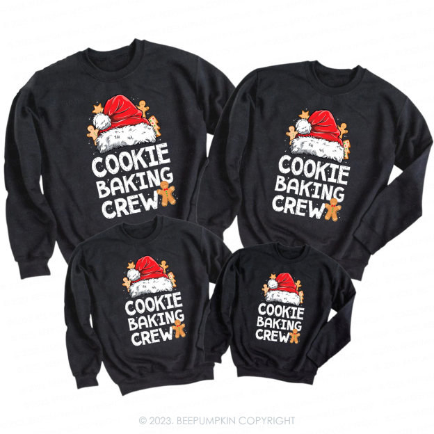 Love Christmas Cookie Baking Crew Sweatshirt For Family