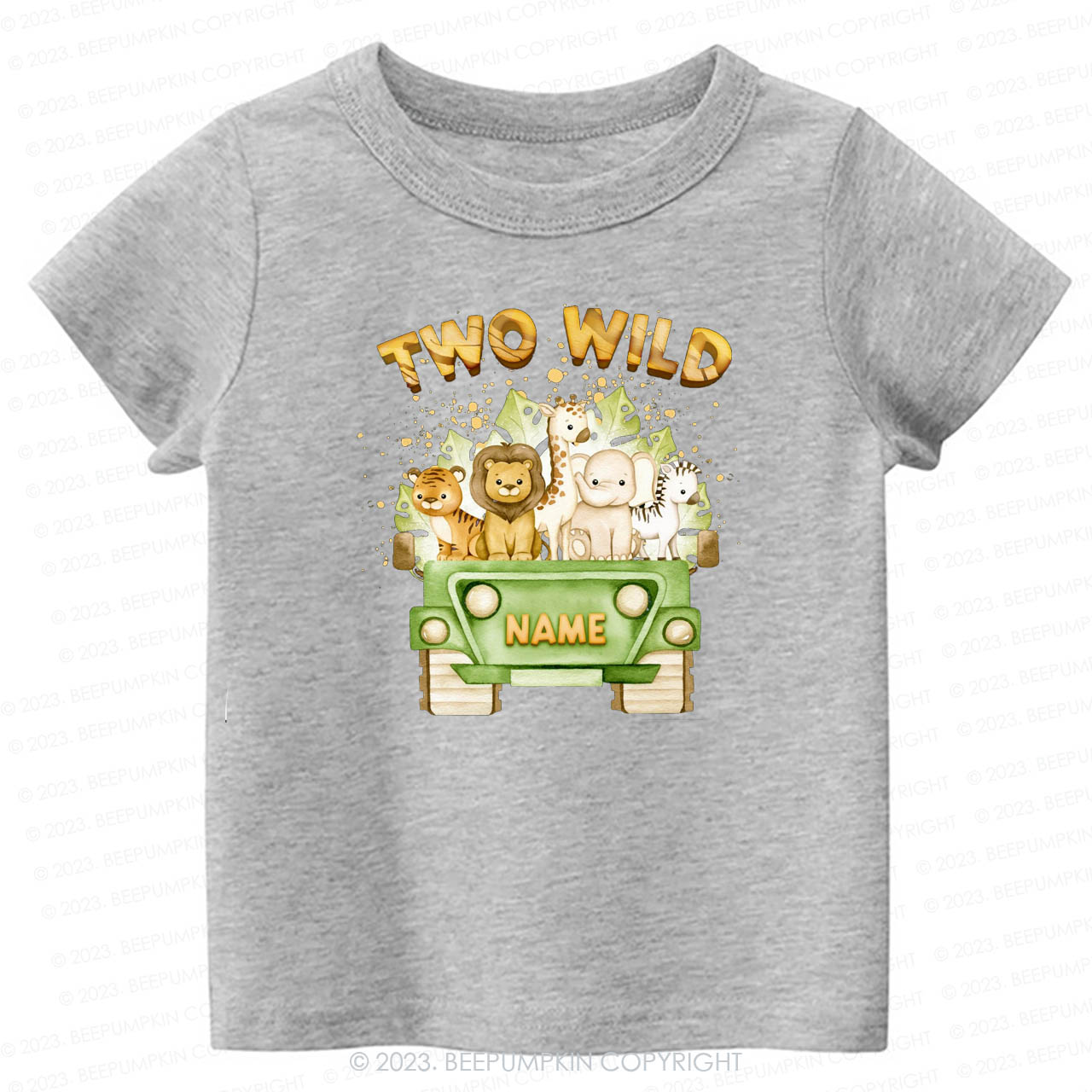 Two Wild Named Safari  -Toddler Tees