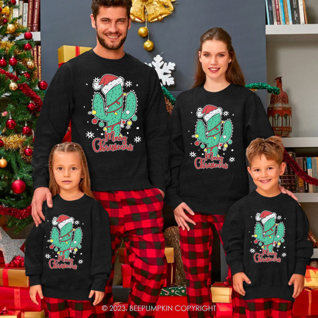 Cactus Christmas Family Sweatshirt