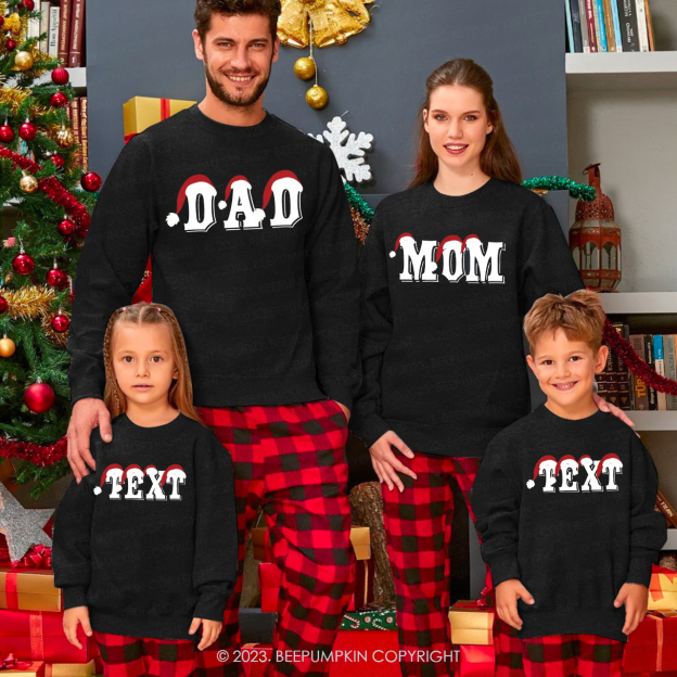 Matching Christmas Family Sweatshirt - Personalized Name