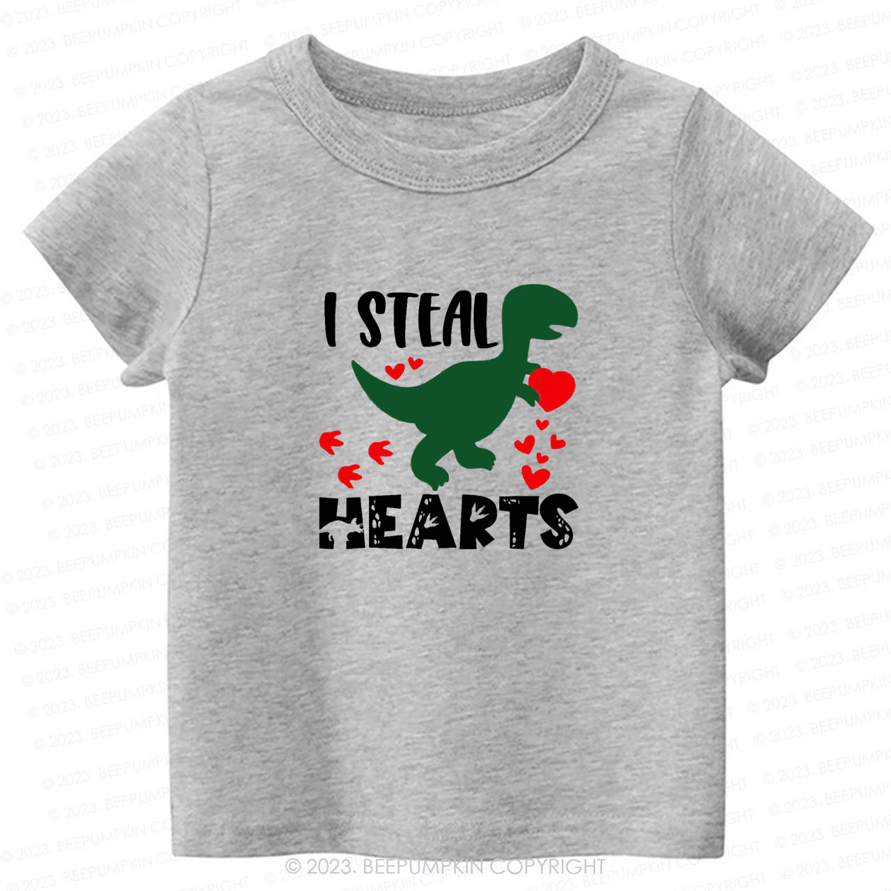 I Steal Hearts Dinosaur Valentine Day -Toddler Tees