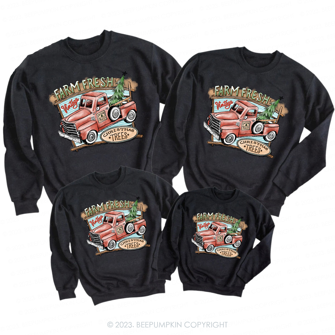 Farm Fresh Tree Family Christmas Sweatshirt