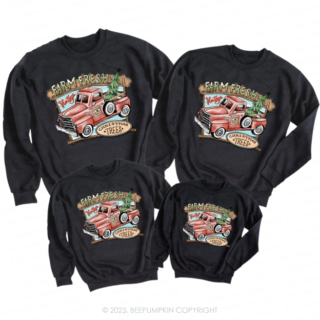 Farm Fresh Tree Family Christmas Sweatshirt