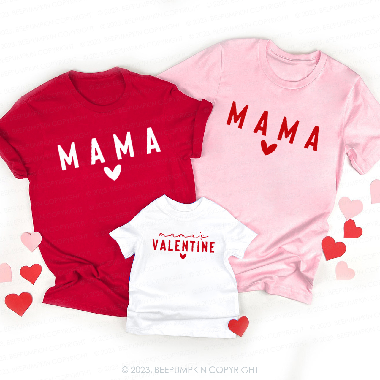 Mama And Mamas Outfit Valentine's Day Family Matching Shirts