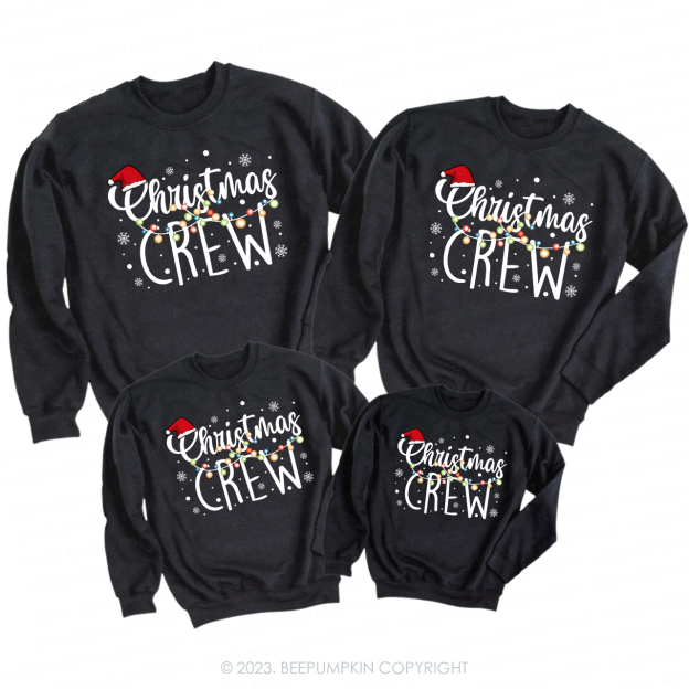 Romantic Christmas Crew With Snow Sweatshirt For Family