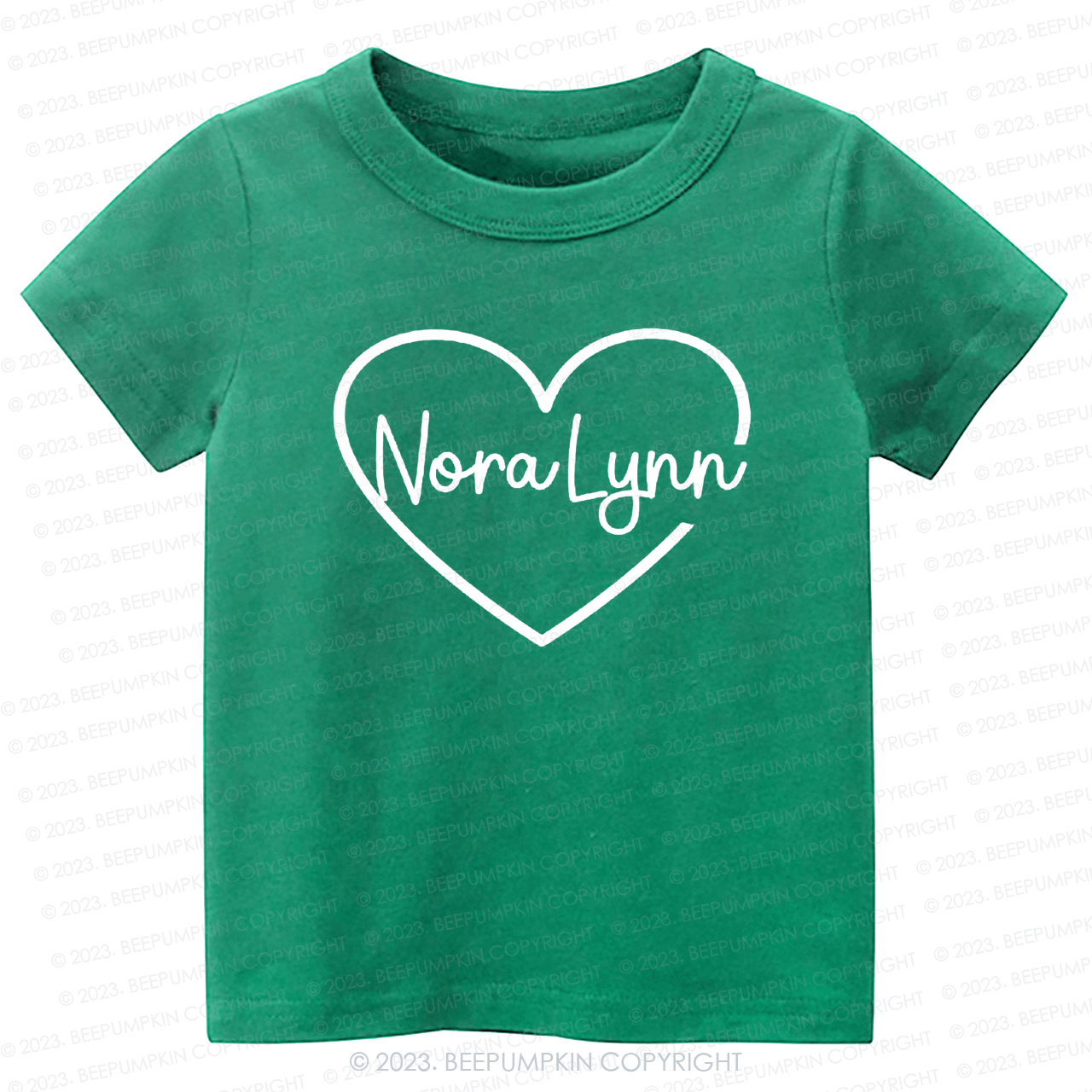 Personalized Name Heart Valentines Day -Toddler Tees