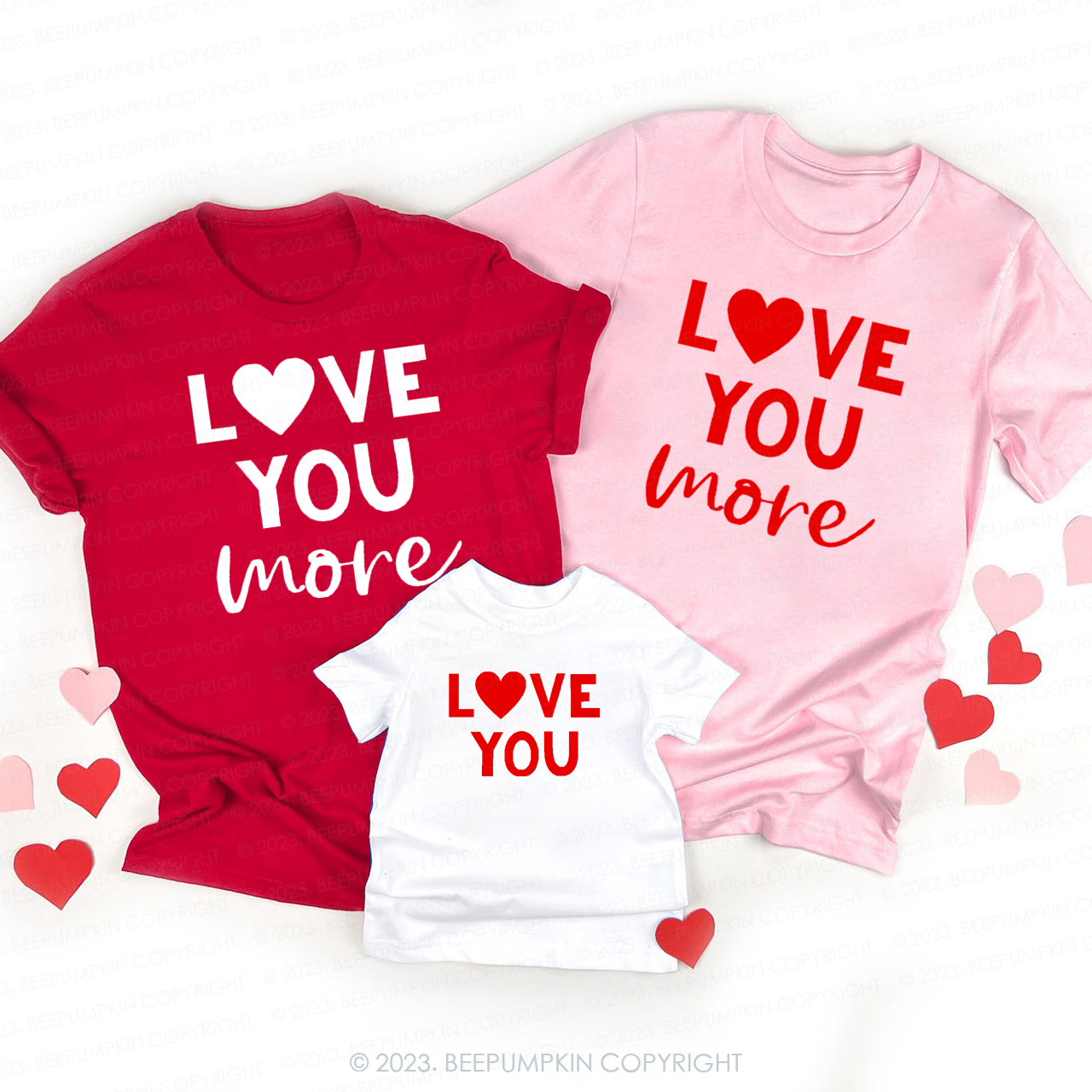 Love You More Valentines Day Matching Shirts