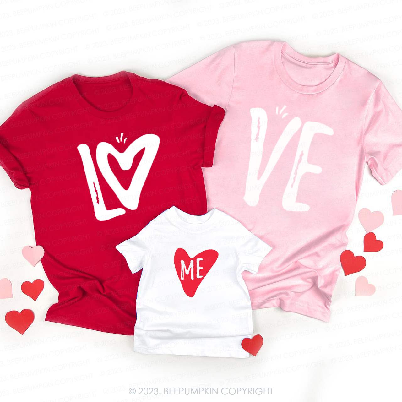 My First Valentine's Day Outfit Mom Dad Baby Matching Shirts