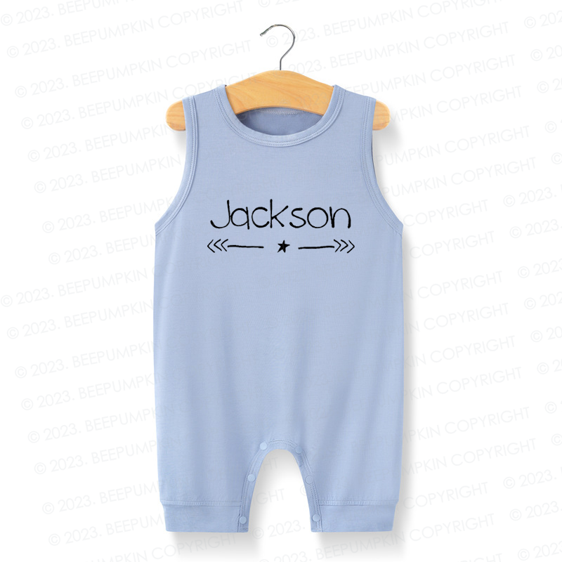 NEW! Personalized Sleeveless Baby Romper For Gender Neutral