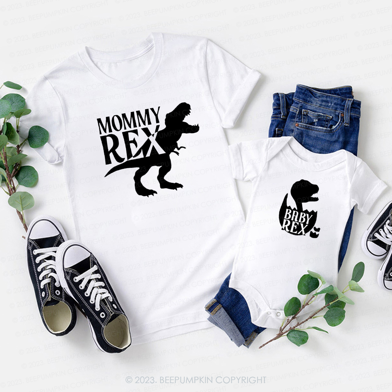Rex Dinosaur Family Matching T-shirt