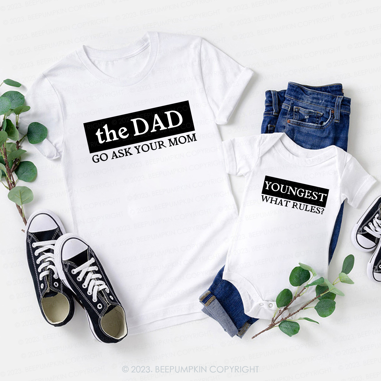 Custom Saying Rules Family Matching Shirts