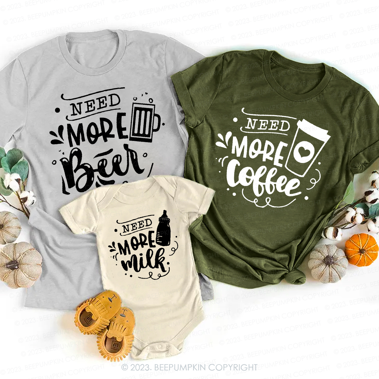 Need More Drinks Cute Family Matching Shirts