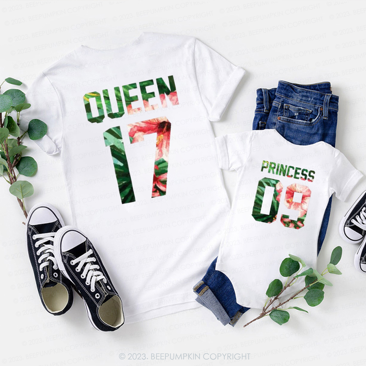 Personalized King Queen Prince Princess Matching Shirts