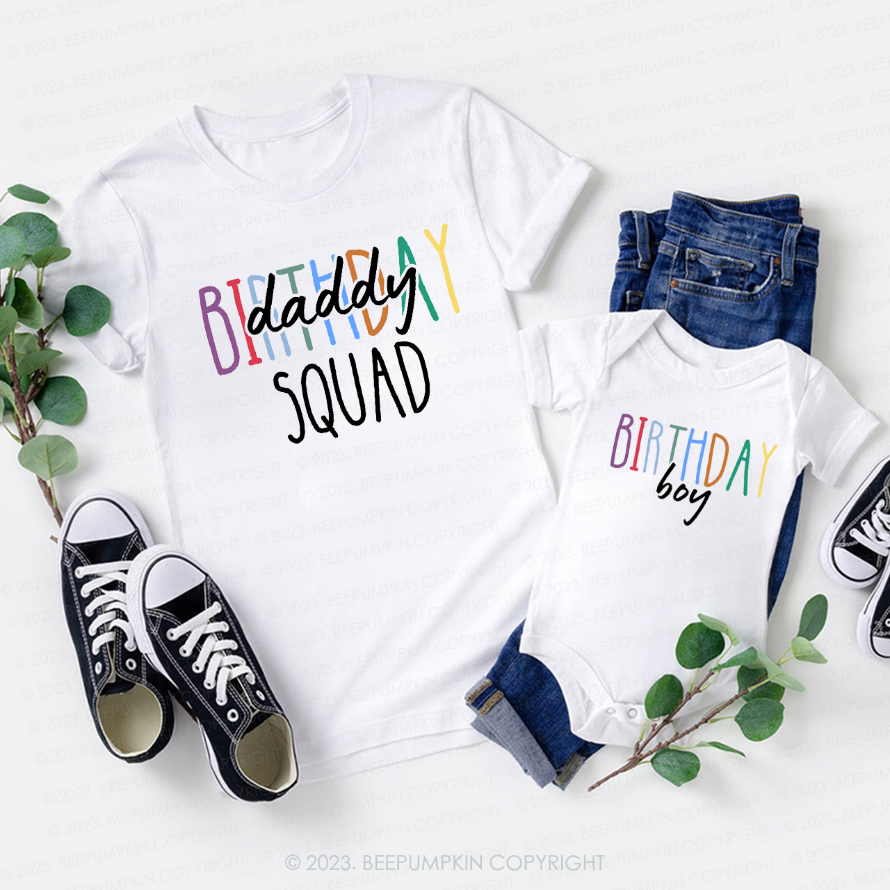 Custom Birthday Squad Family Party Shirt