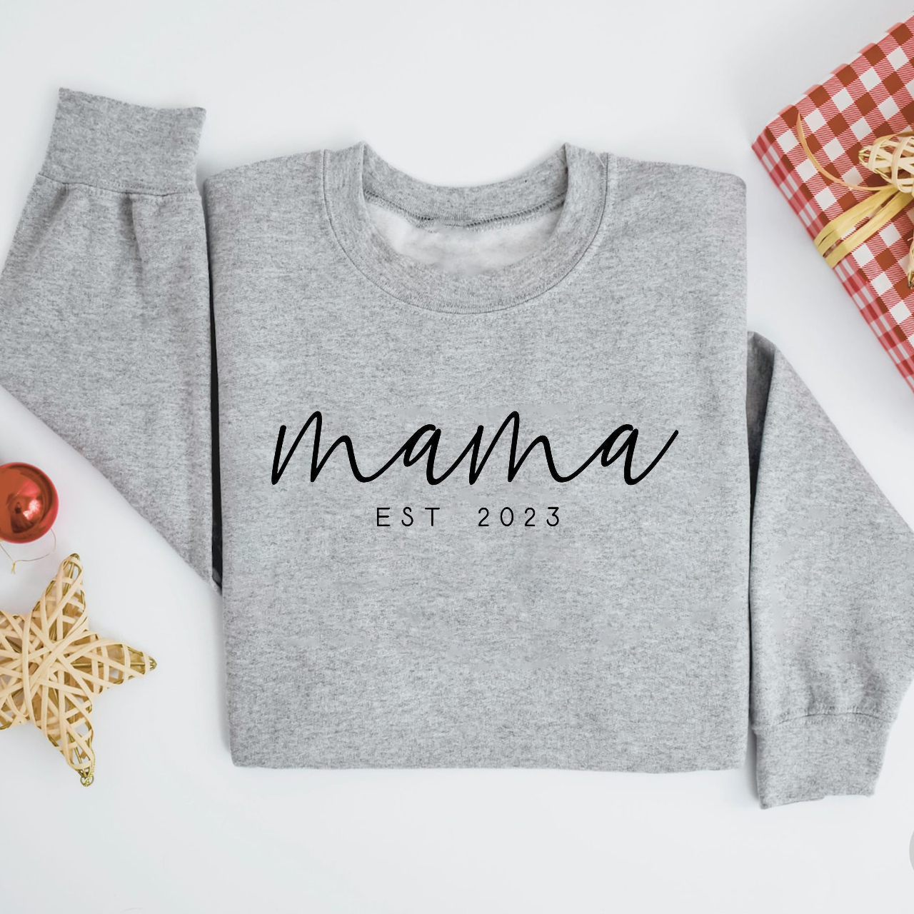 Personalized Minimalist Sweatshirt With Date And Children Name