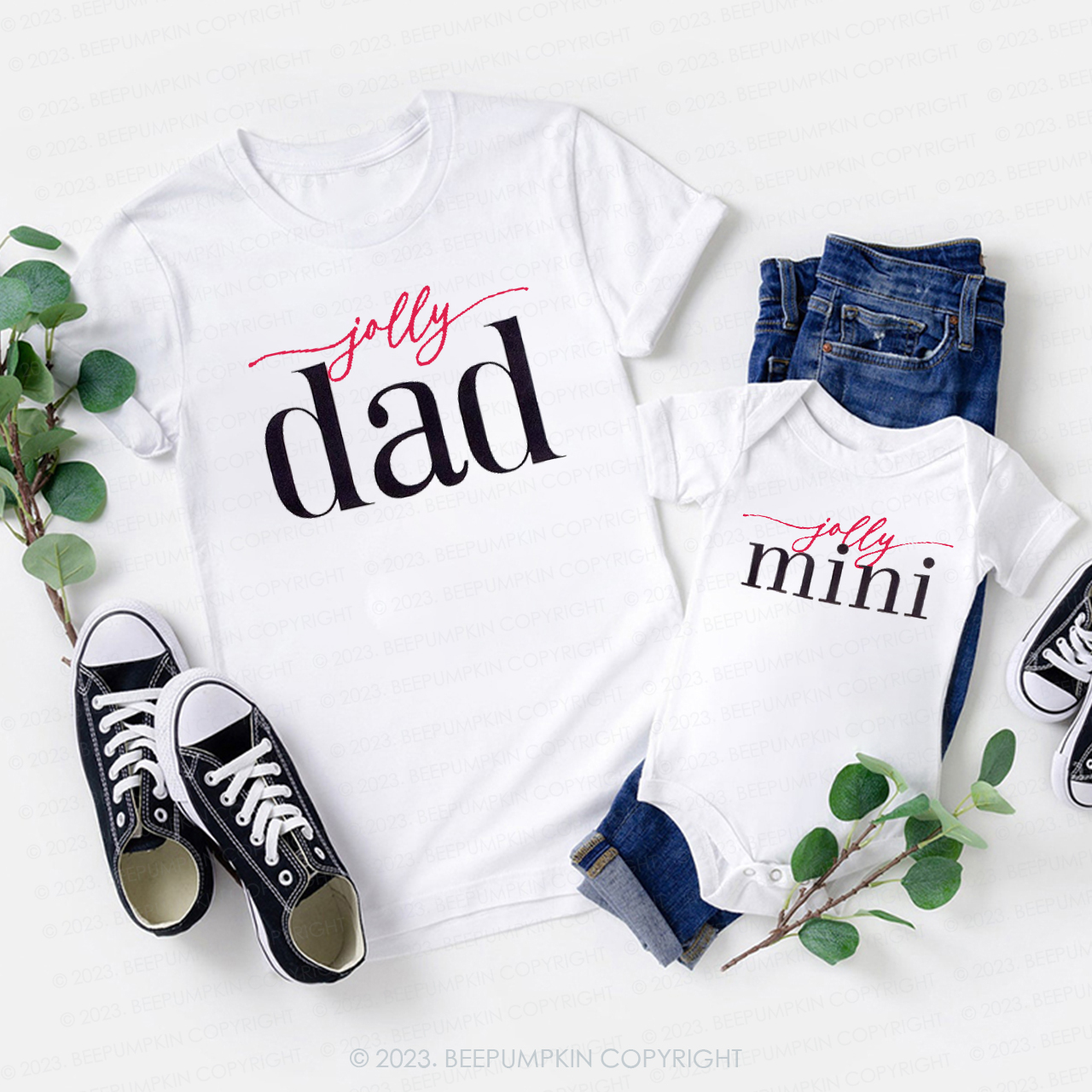 Jolly Name Family Group Matching T-Shirts