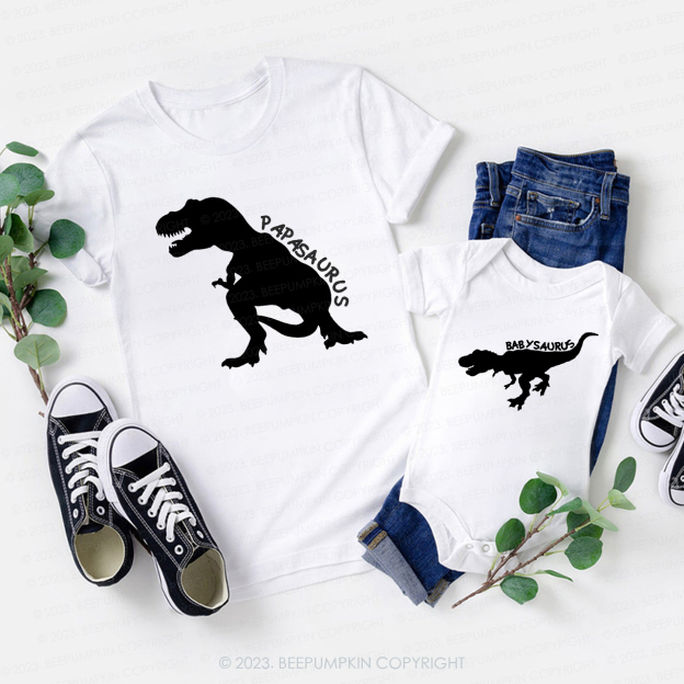 Custom Saurus Vacation Family Matching T-Shirts